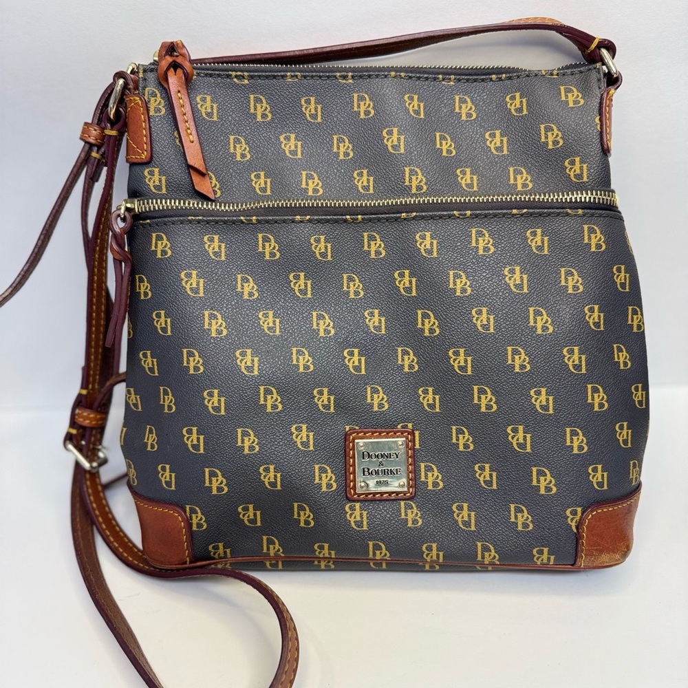 Dooney & Bourke Black and Brown Crossbody Bag